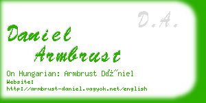 daniel armbrust business card